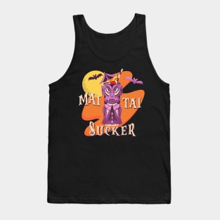 Mai Tai Cute Funny Tiki Vampire Halloween Drink Culture Tank Top